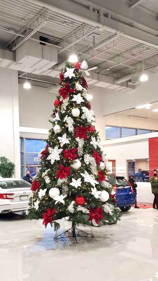 Installation d'arbre de Noël géant